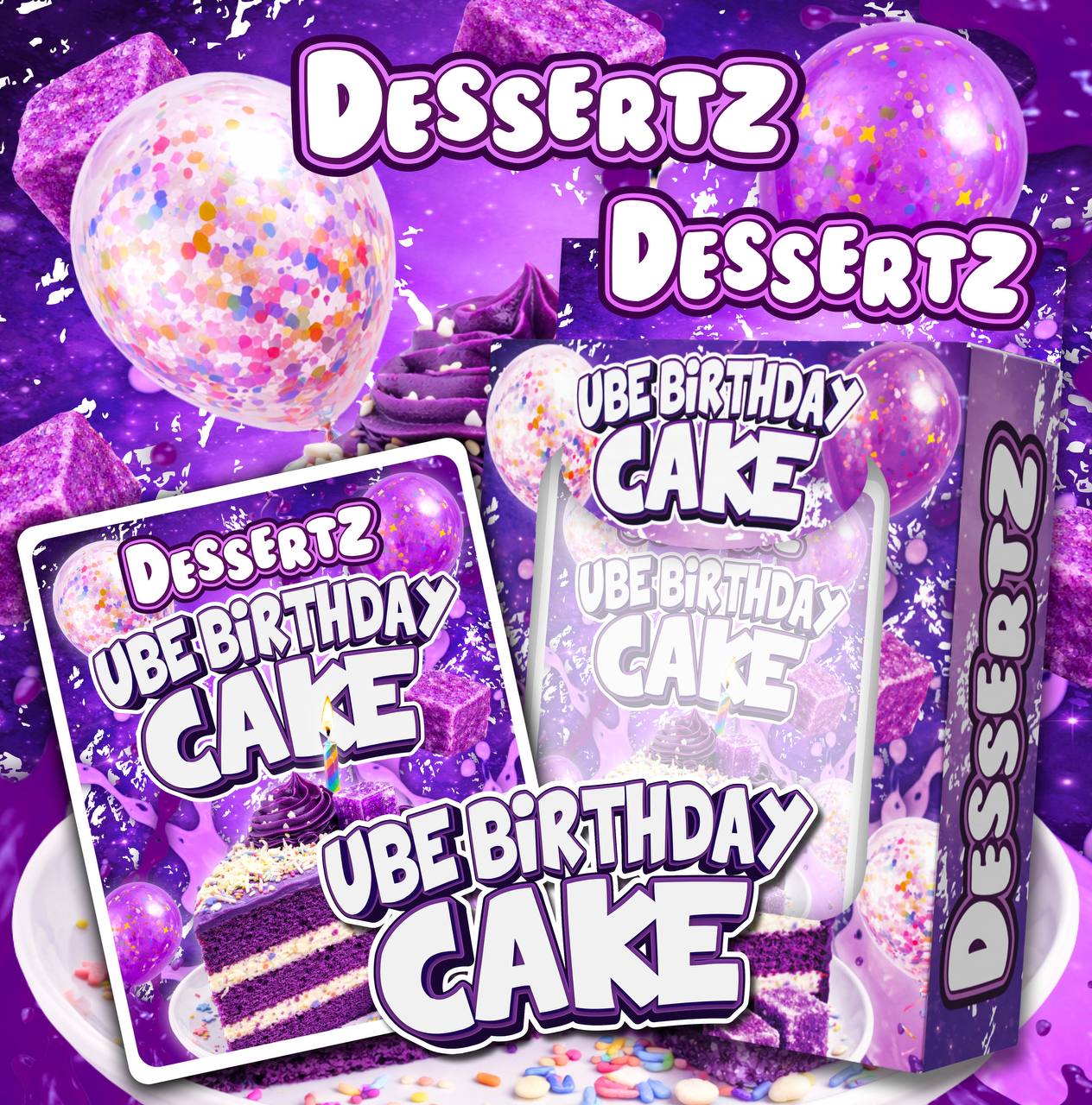 UBE Birthday Cake